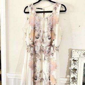 Maurices white floral dress 1X.